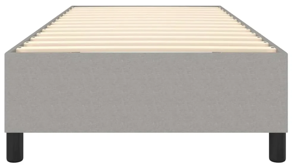 Giroletto a molle grigio chiaro 80x200 cm in tessuto