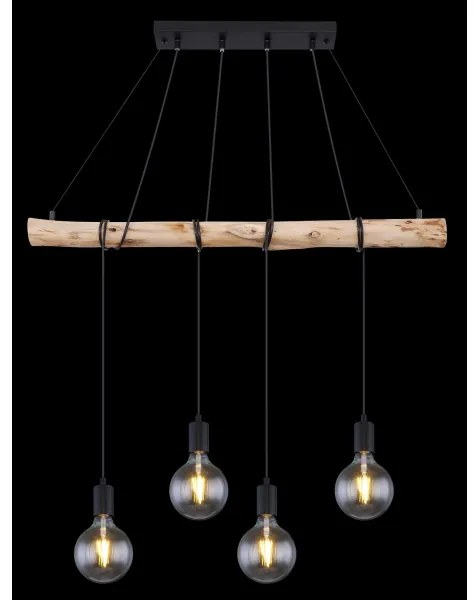 Globo 15439-4 - Lampadario su filo AUSTON 4xE27/60W/230V