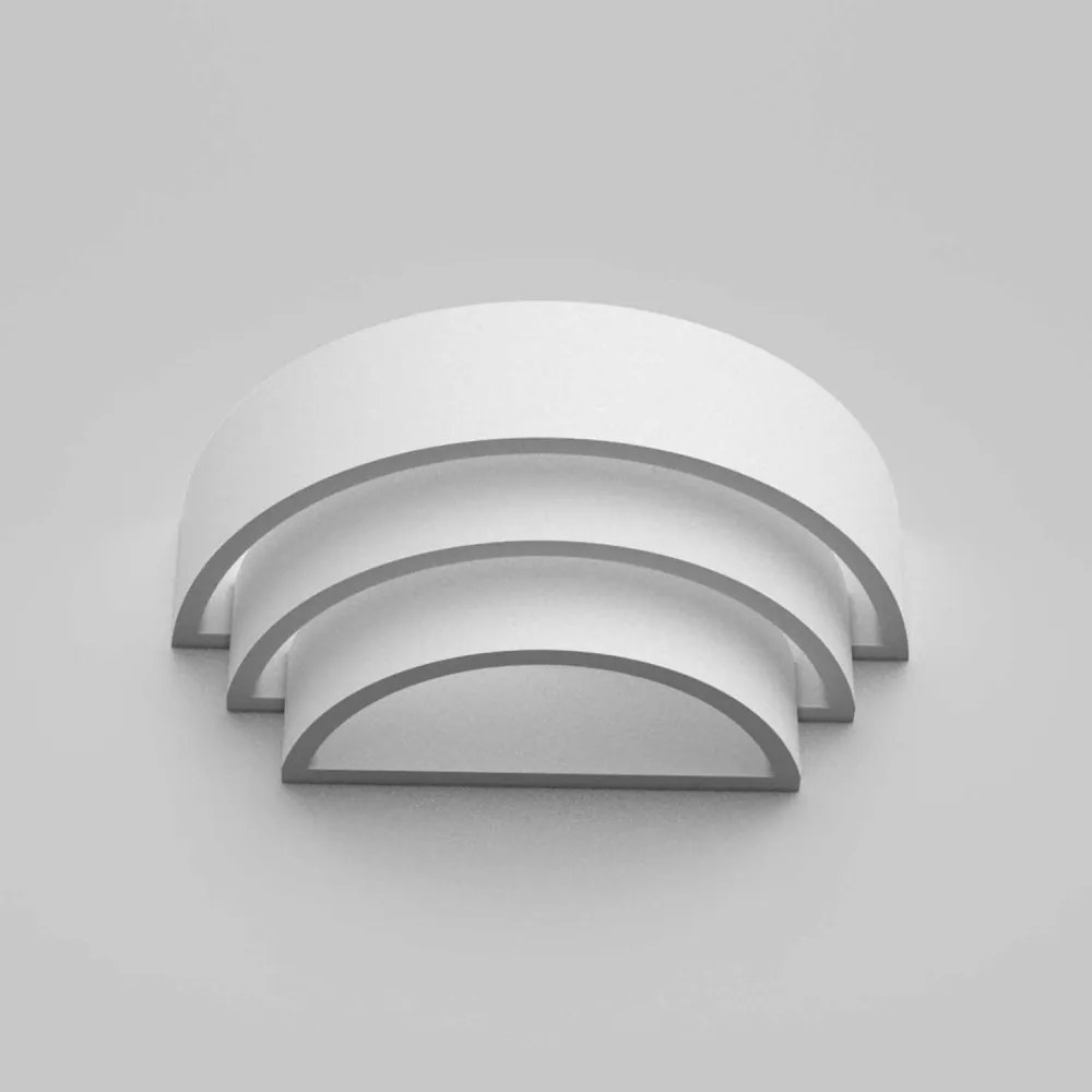 Applique da Parete in Gesso Pitturabile E14 Materiale Gesso