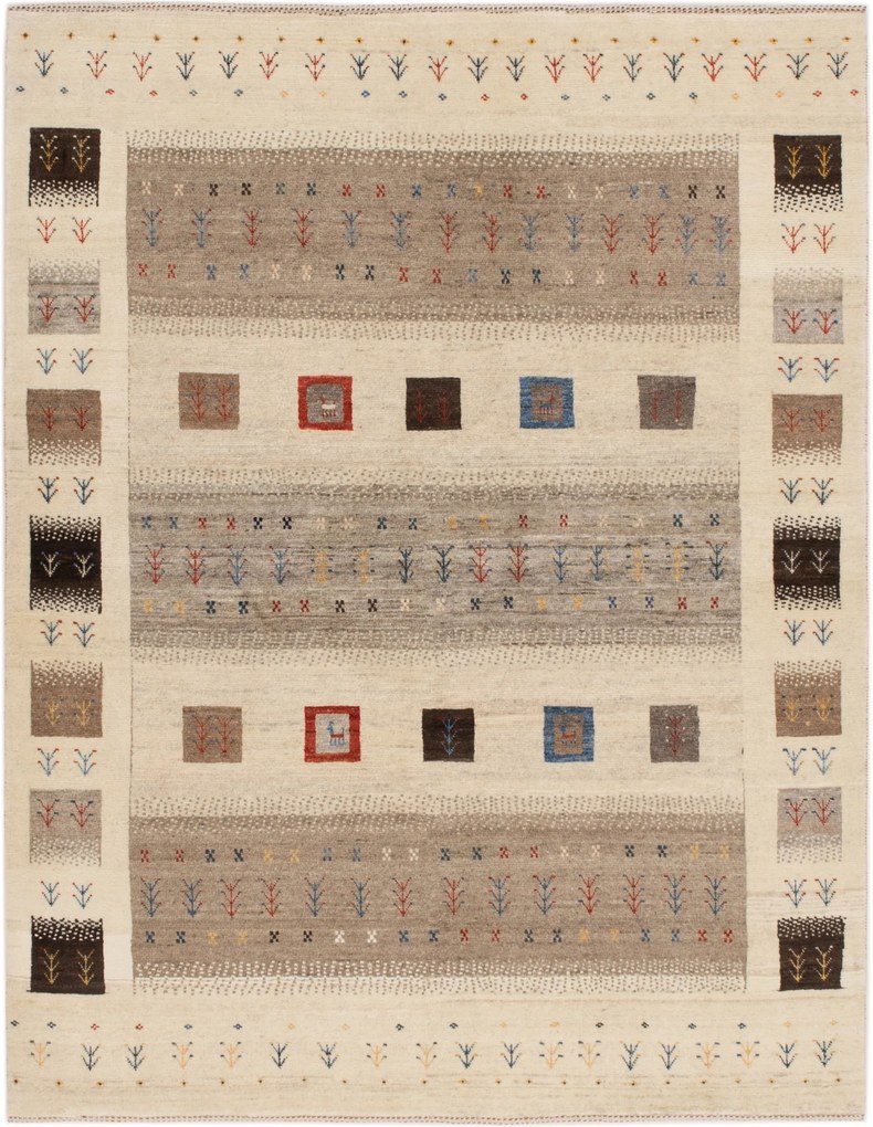 Loribaft Tappeto 200x160 Beige (Iran) Annodato A Mano