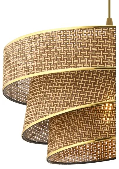 Lampadario a sospensione COUPER 1xE27/60W/230V marrone/oro