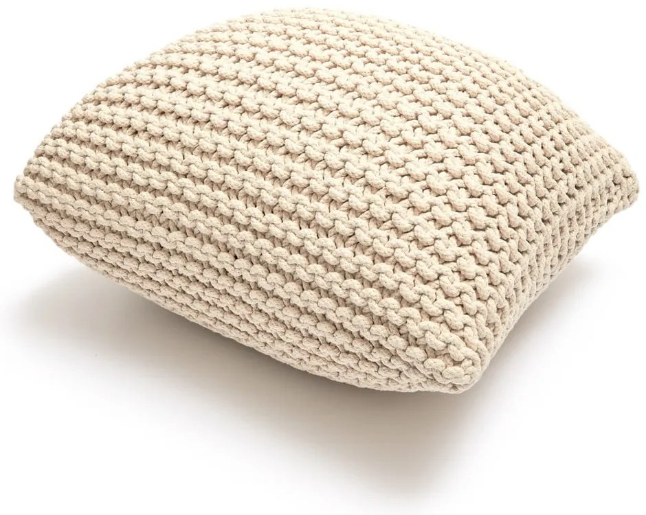 Pouf cuscino in maglia beige - Bonami Essentials