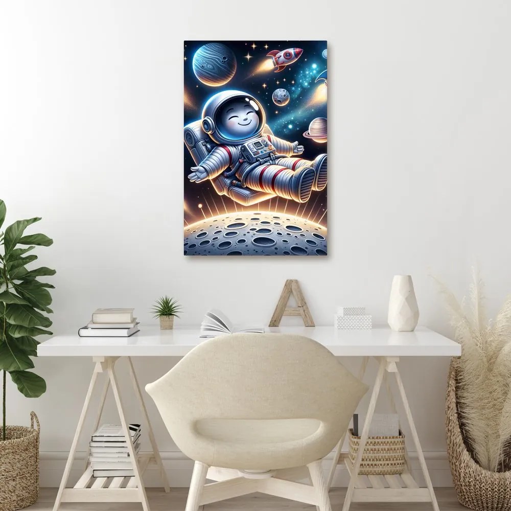 Quadro su tela – Astronauta felice nello spazio