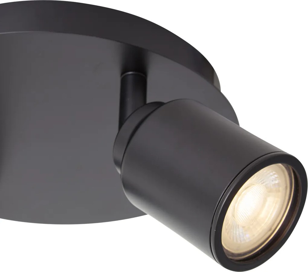 Faretto moderno per bagno nero 2 luci IP44 - Ducha