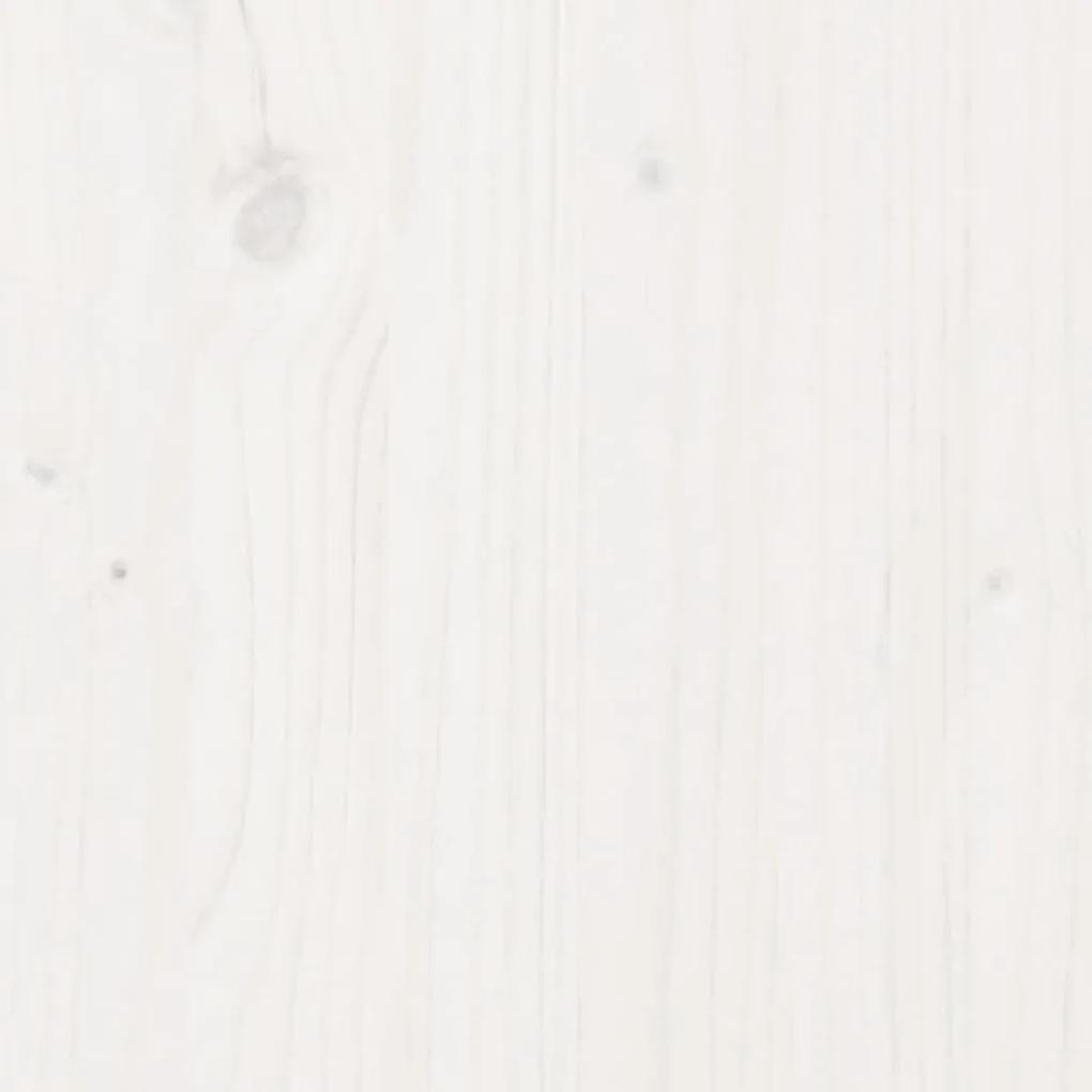 Divano da Giardino Bianco 79x60x62 cm in Legno Massello di Pino