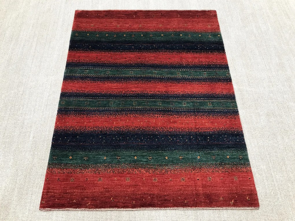 Loribaft Tappeto persiano 160x130 Verde (Iran) Annodato A Mano