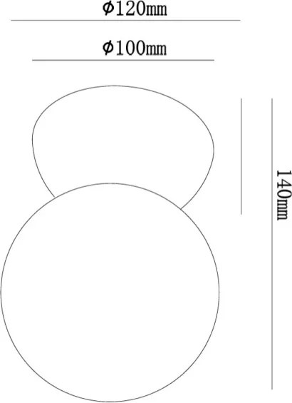 Ondaluce - Applique da parete ROCK 1xG9/7W/230V cemento/bianco