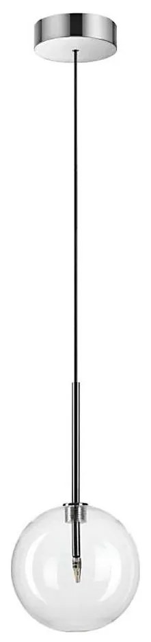 Ideal Lux - Lampadario LED a sospensione con filo EQUINOXE 1xG4/2W/230V diametro 15 cm cromo/limpido