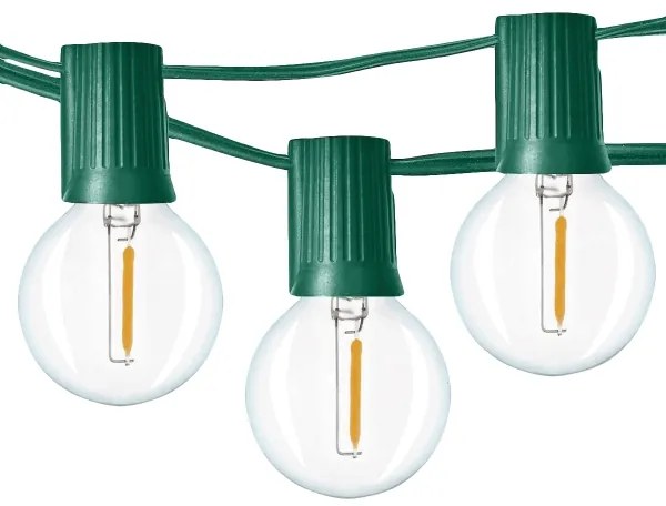 Brilagi -Catena decorativa da esterno LED GHIRLANDA 25xE12 20m verde IP44 bianco caldo