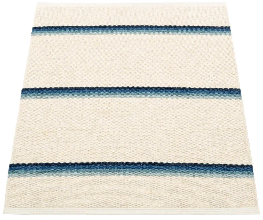 Tappeto da interno/esterno blu/color crema 70x90 cm Olle Blue Vanilla – Pappelina