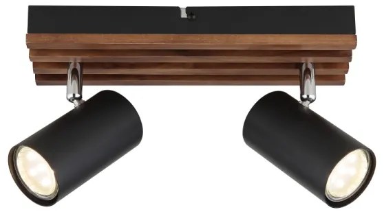 Globo 57909-2 - Faretto KAYDEN 2xGU10/25W/230V nero