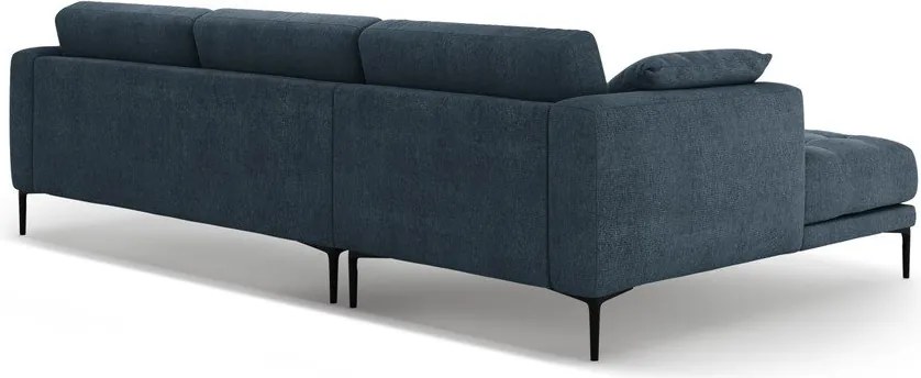 Divano angolare blu scuro (con penisola a sinistra/con chaise lounge) Bemy – Micadoni