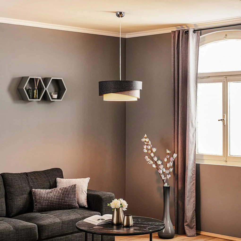 Euluna Kobo sospensione grafite/grigio/bianco