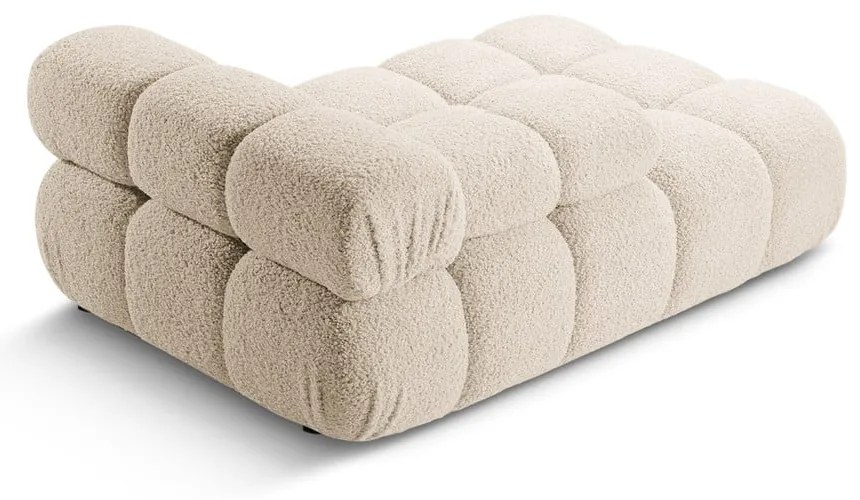 Modulo divano in bouclé beige (angolo sinistro) Bellis - Micadoni Home