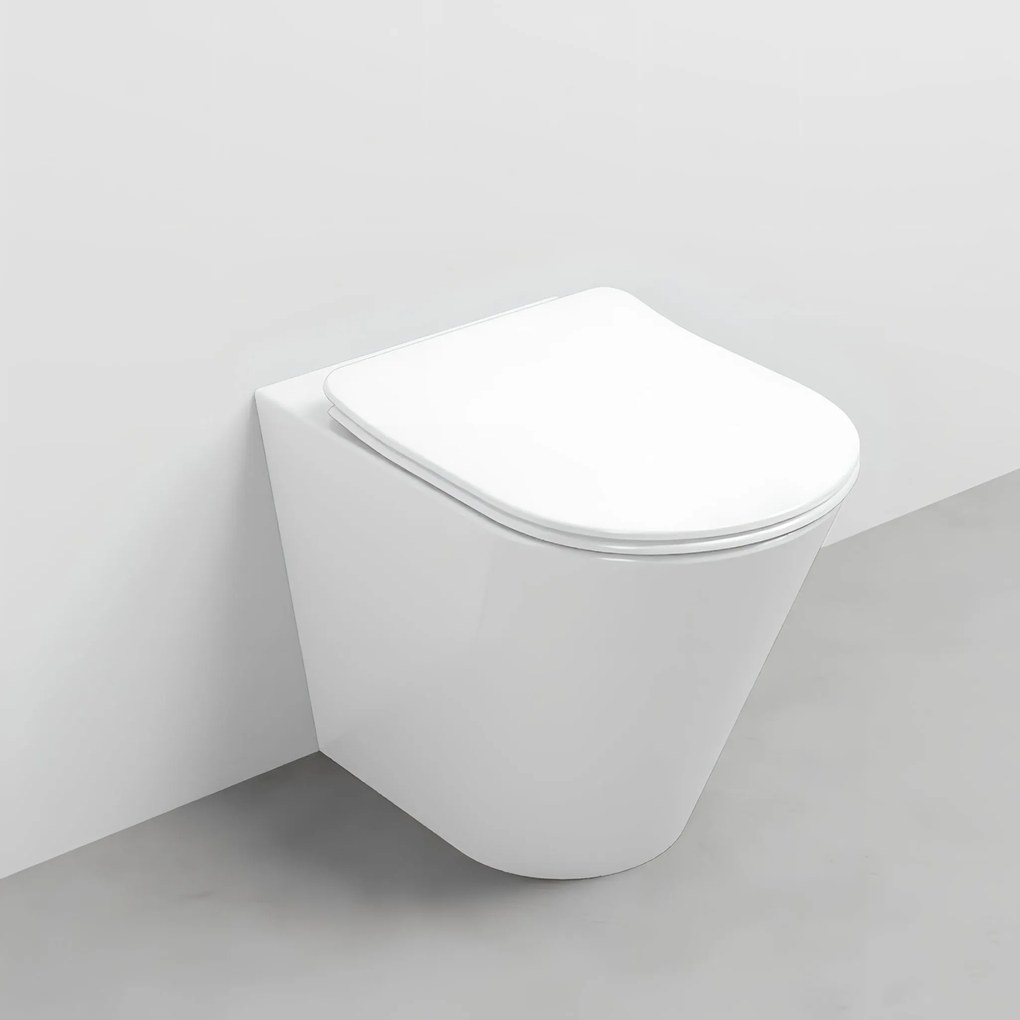 Wc a Terra Senza Brida Ceramica Cielo "Mare" Bianco Lucido