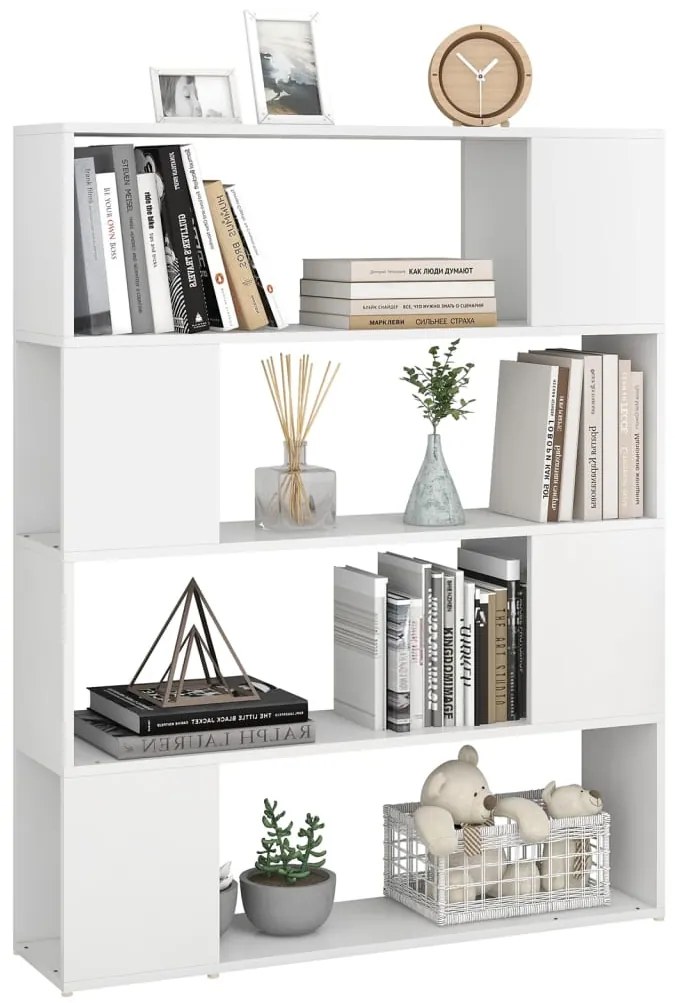 Libreria/Divisorio Bianco 100x24x124 cm