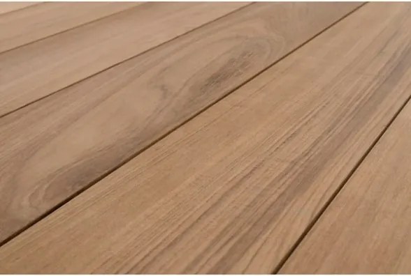 Tavolo Da Esterno In Alluminio Piano In Teak Allungabile 100x228/294 Cm Cameron Bianco Bizzotto