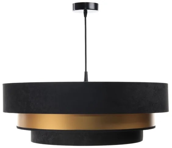 Lampadario su filo TRINITI 1xE27/60W/230V nero/oro