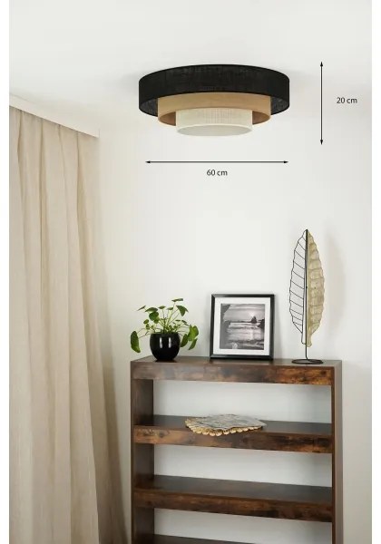 Brilagi -Plafoniera ASPEN LUNETA LED/12W/230V diametro 60 nero/beige/color crema