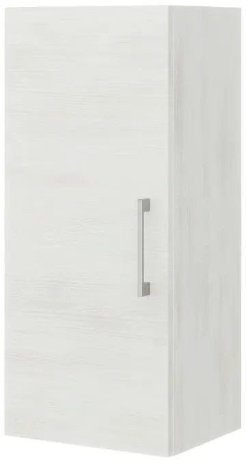 Pensile bagno Symoa rovere bianco in truciolare, 1 anta apertura da sinistra P 25 x L 31.5 x H 71 cm