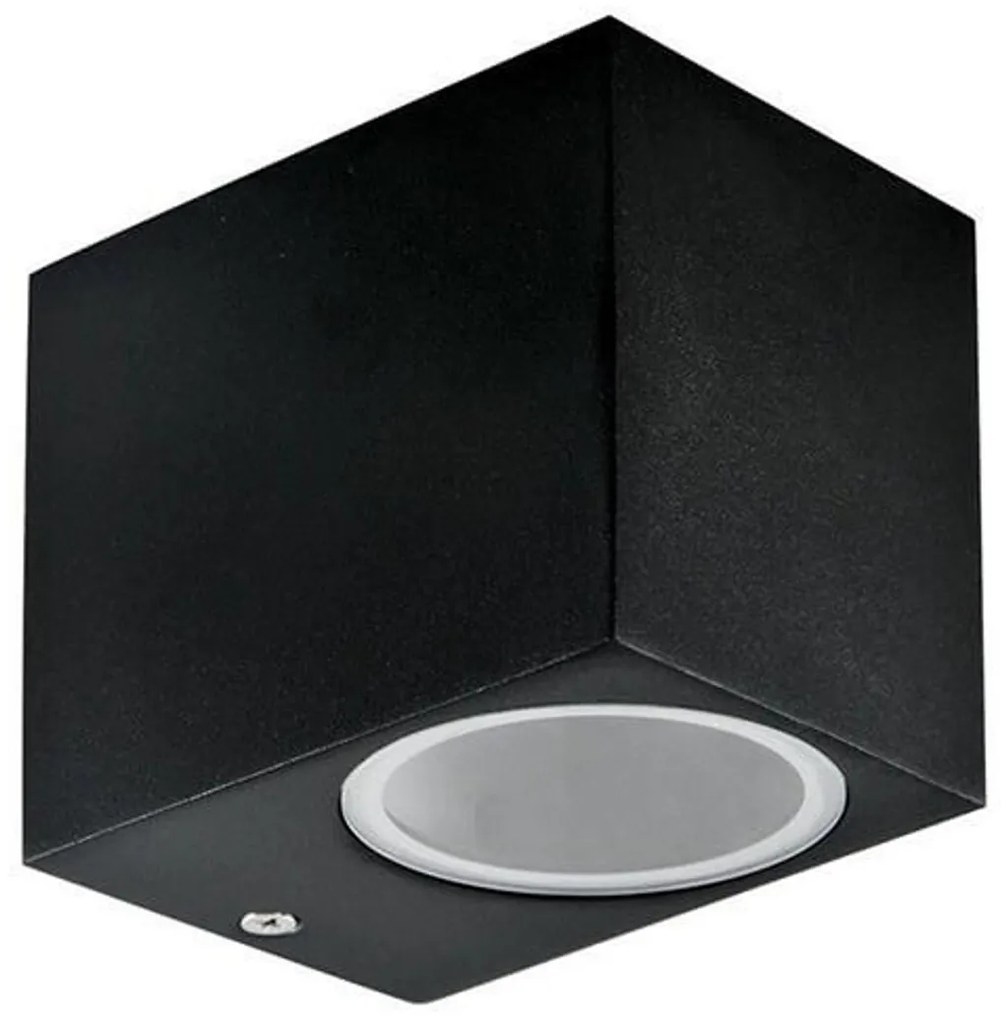 Applique Quadrata Monodirezionale IP65 - GU10 Nera