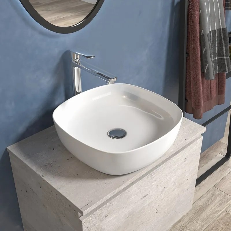 Mobile bagno 60 cm con piano per lavabo da appoggio SP-60B - KAMALU