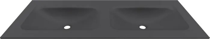 Lavabo incasso doppia vasca per mobili 120,5 cm nero opaco | KK-1205NELV - KAMALU