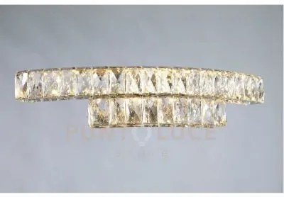 Lampada da parete aisha 2 luci, cromata, led 14,4w 4000k, 1296lm , ...