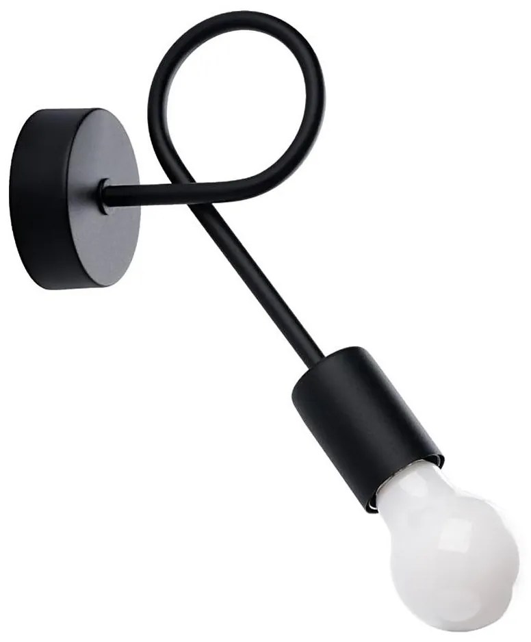 Sollux SL.1454 - Applique LEVAR 1xE27/15W/230V nero