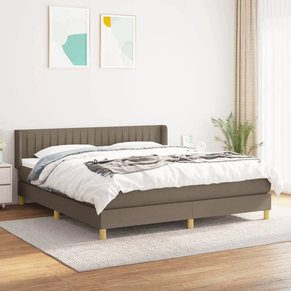 Giroletto A Molle Con Materasso Tortora 160x200 Cm İn Tessuto /