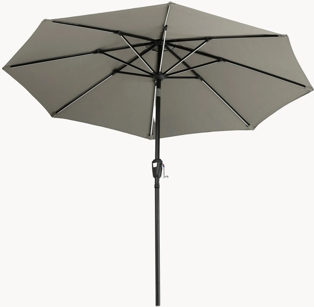 Parasol con luce solare a LED Sabal, Ø 270 cm