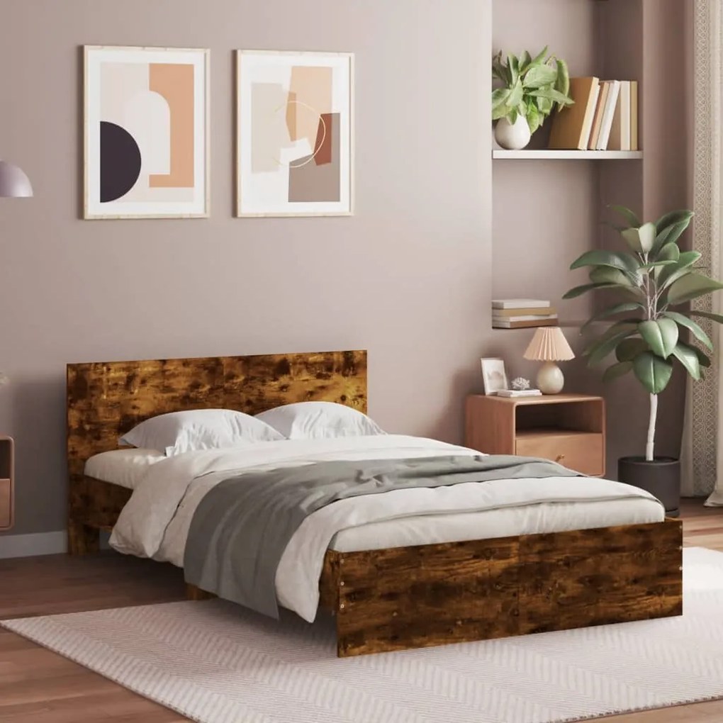 Giroletto Con Testiera Rovere Fumo 120x190 Cm /