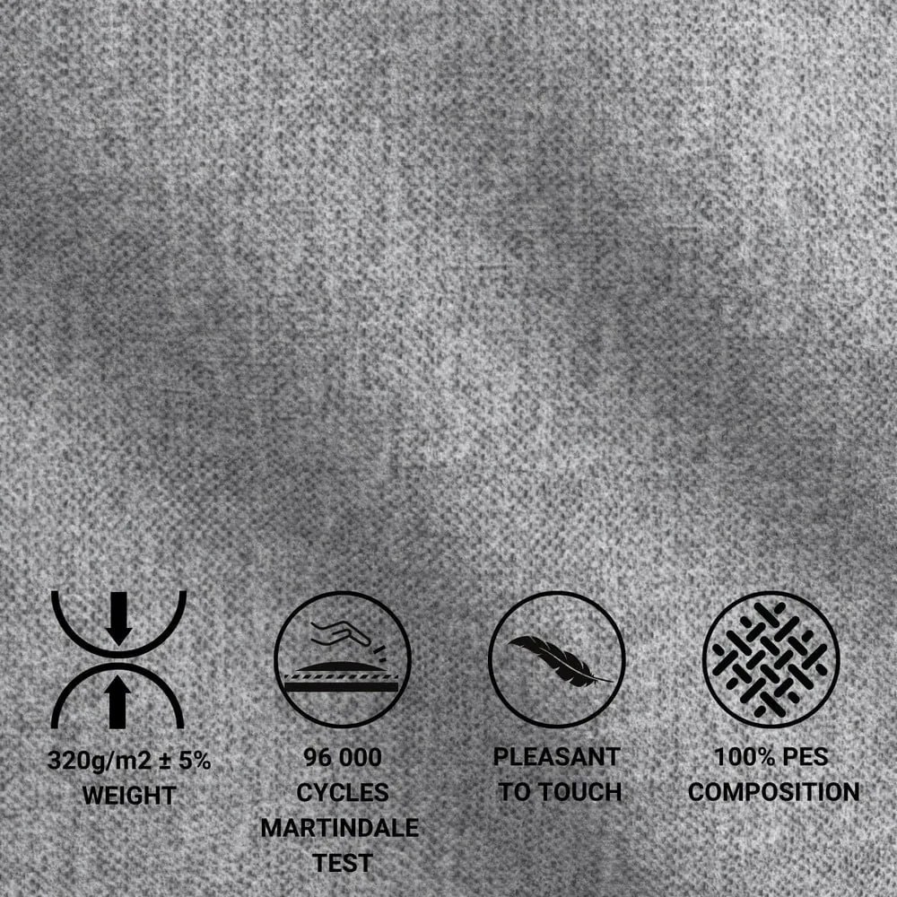 Letto boxspring grigio con spazio contenitivo 200x200 cm Monpelli - Maison de Rêve