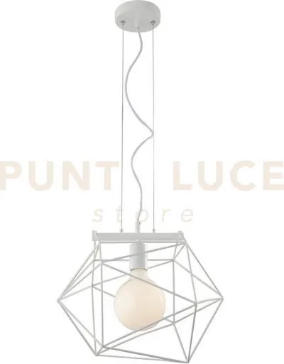 Lampadario a sospensione abraxas bianca 1 luce attacco e27 40,5x29,...