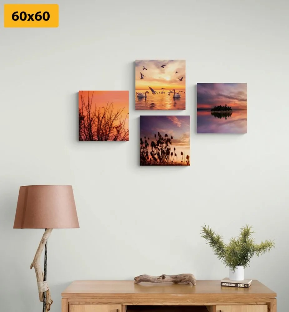 Set di quadri – Natura in versione romantica