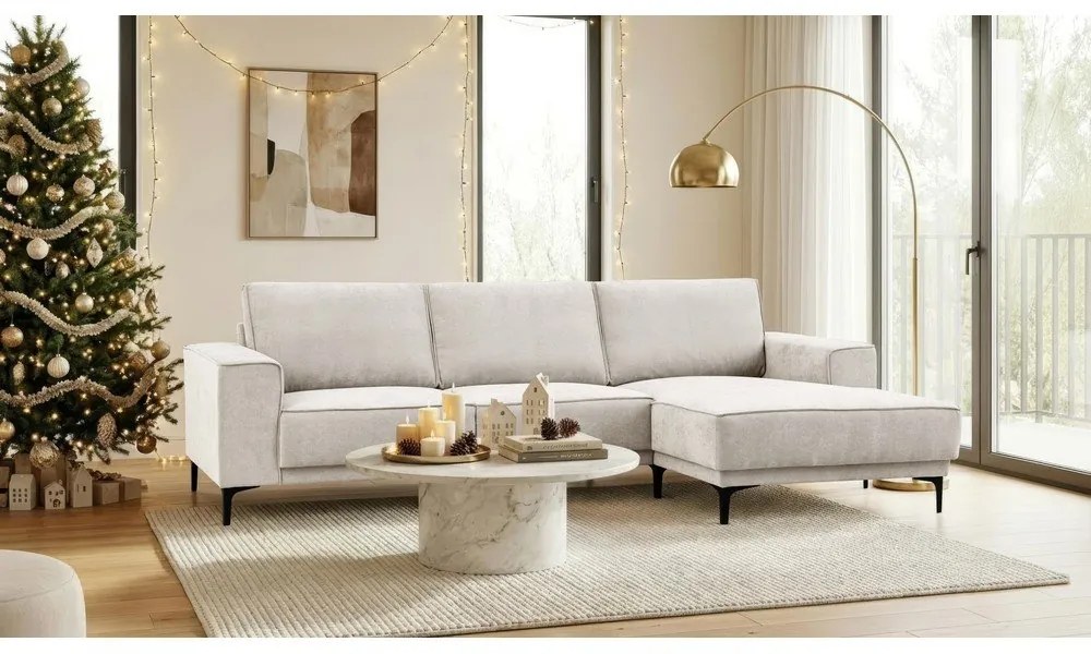 Divano angolare color crema (con penisola a destra) Copenhagen – Scandic