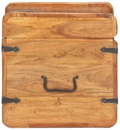 Baule 40x40x40 cm in Legno Massello di Acacia