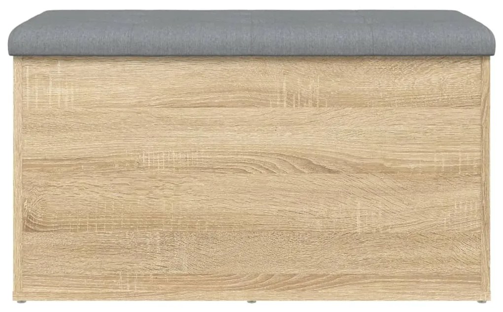 Panca portaoggetti rovere sonoma 82x42x45 cm legno multistrato