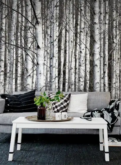 Rebel Walls Carta da parati panoramica Birch Trunks