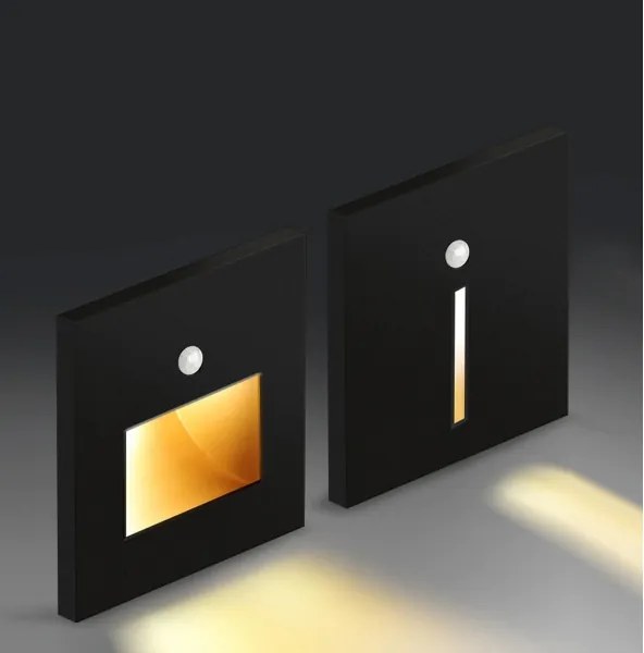 Emithor 70430 - Lampada LED per scale con sensore LINE LED/1W/230V nero