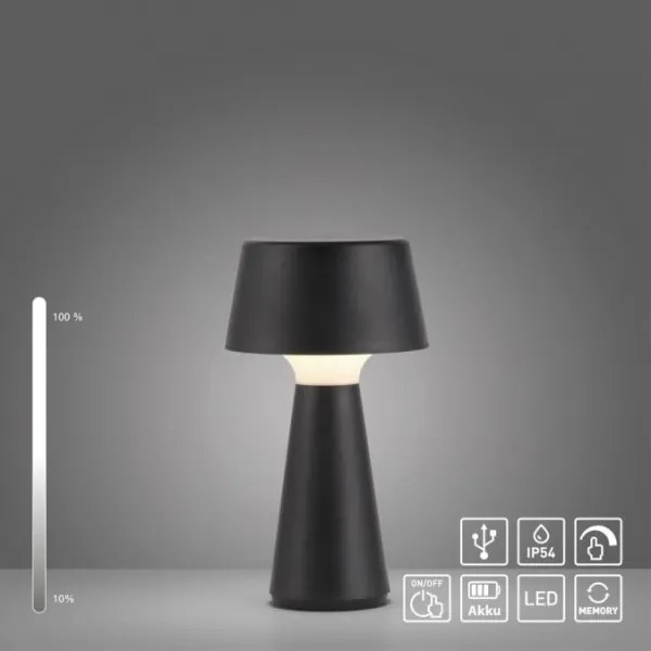 JUST LIGHT. 19260-18 - Lampada LED dimmerabile da esterno ABERA LED/3W/3,7V IP54