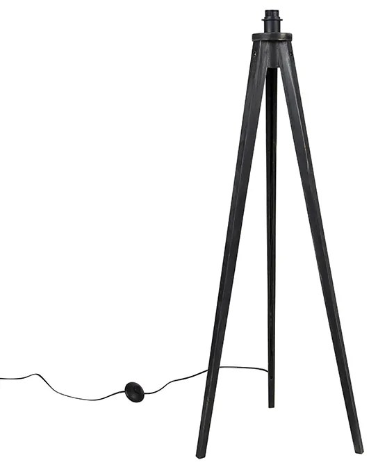 Lampada da terra a treppiede rustica nera - Tripod Classic