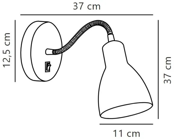 Nordlux - Faretto da parete CYCLONE 1xE14/15W/230V bianco