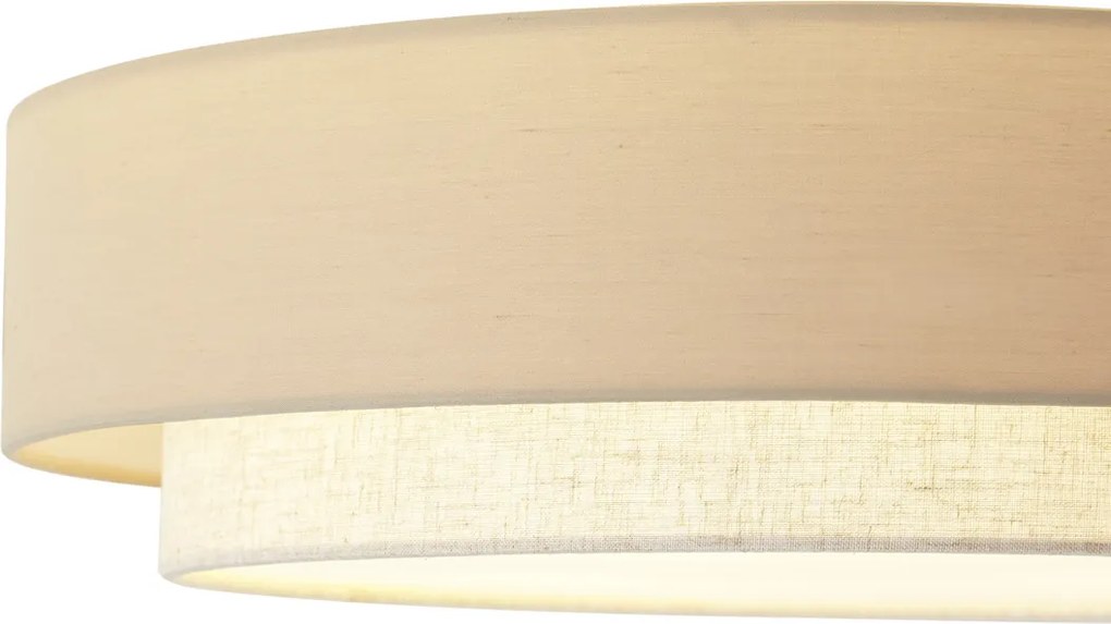 Plafoniera moderna beige 50cm 3 luci - Drum Duo