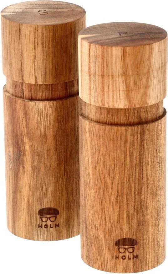 Set macina pepe e sale di colore naturale in legno 2 pz – Holm
