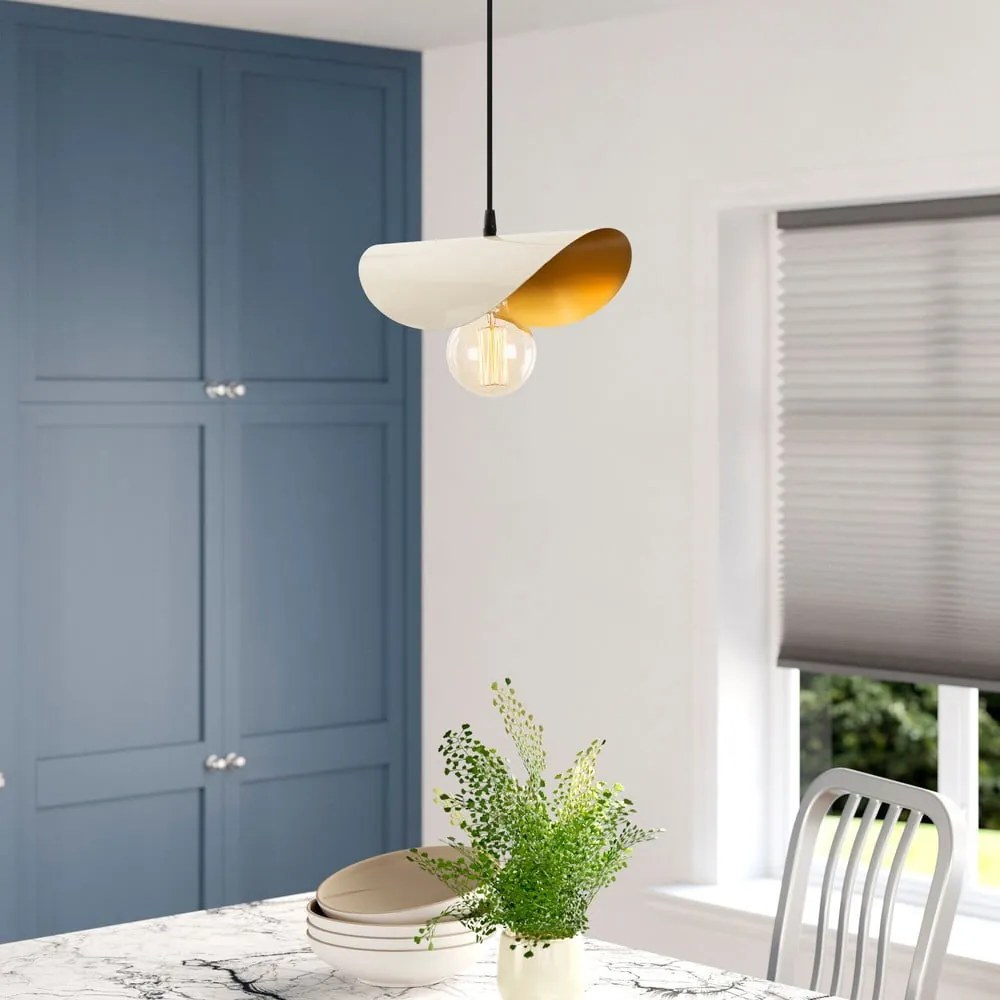 Lampadario bianco/dorato Sivani – Opviq lights