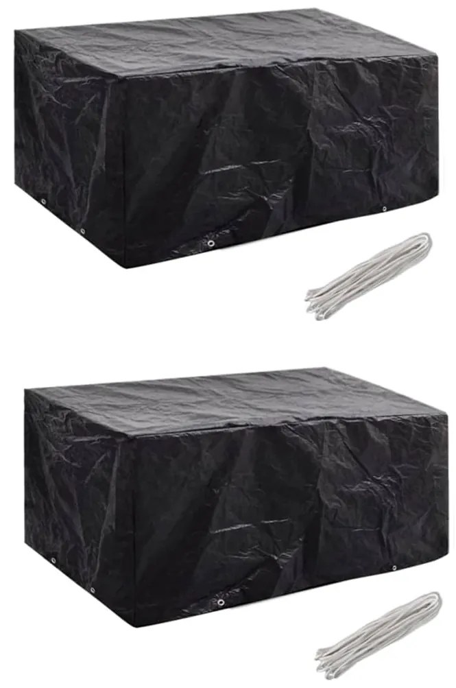 Coperture Arredi Giardino 2pz Polyrattan 4 Persone 180x140cm /