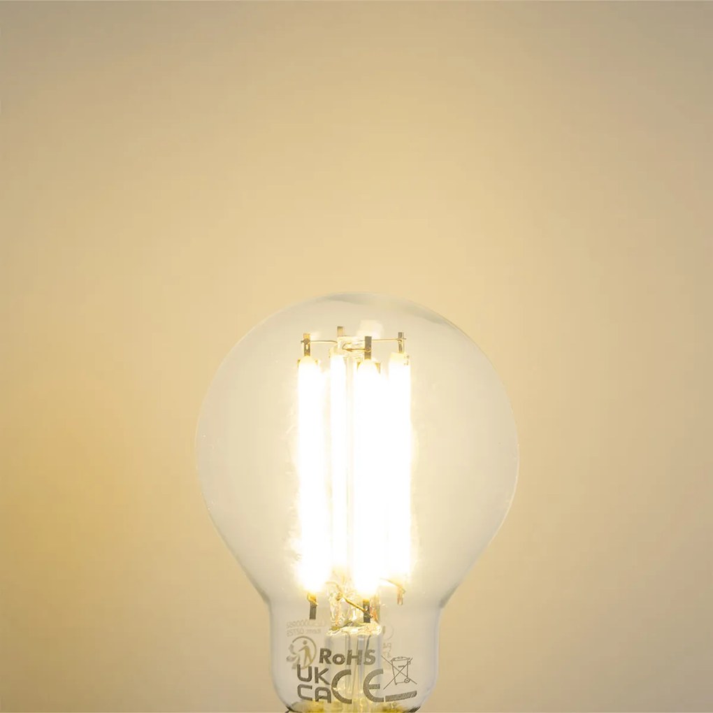 Set di 5 lampadine LED E14 P45 trasparente 2,2W 470lm 2700K