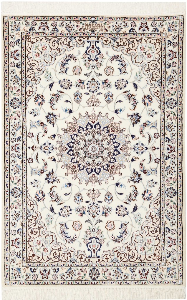 Nain Tappeto 80 x 120 Beige (Iran) Annodato A Mano