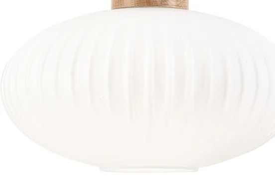 Lampadario a sospensione con filo HARMONY 1xE27/15W/230V diametro 30 cm bianco/quercia